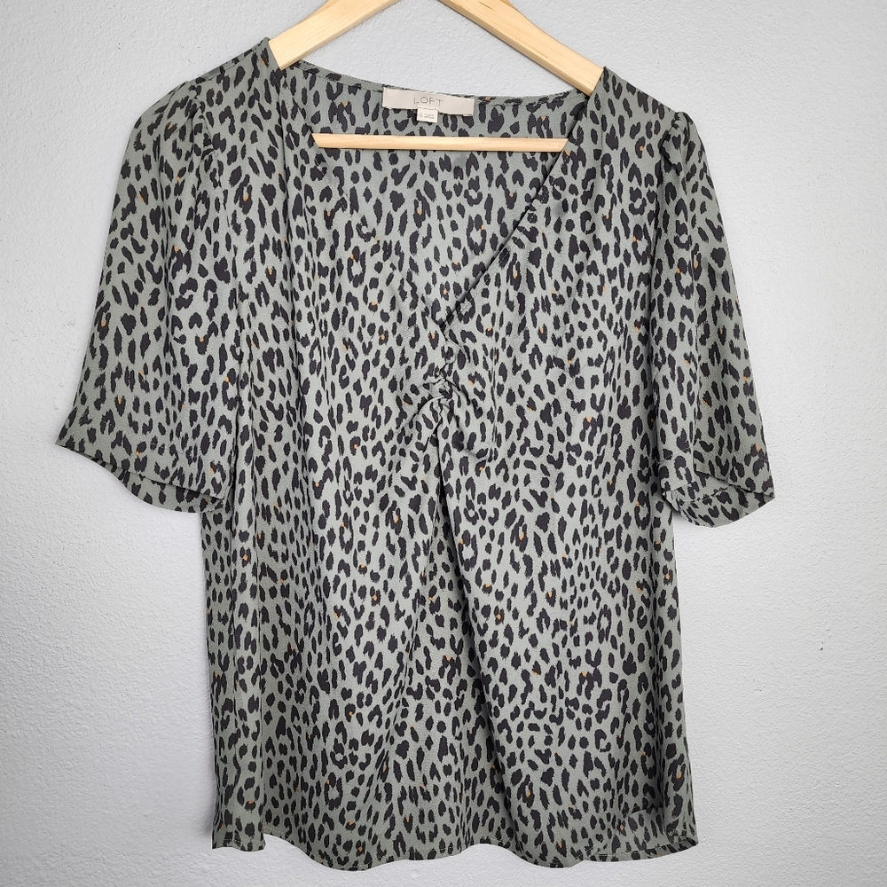 Loft animal print top, XS